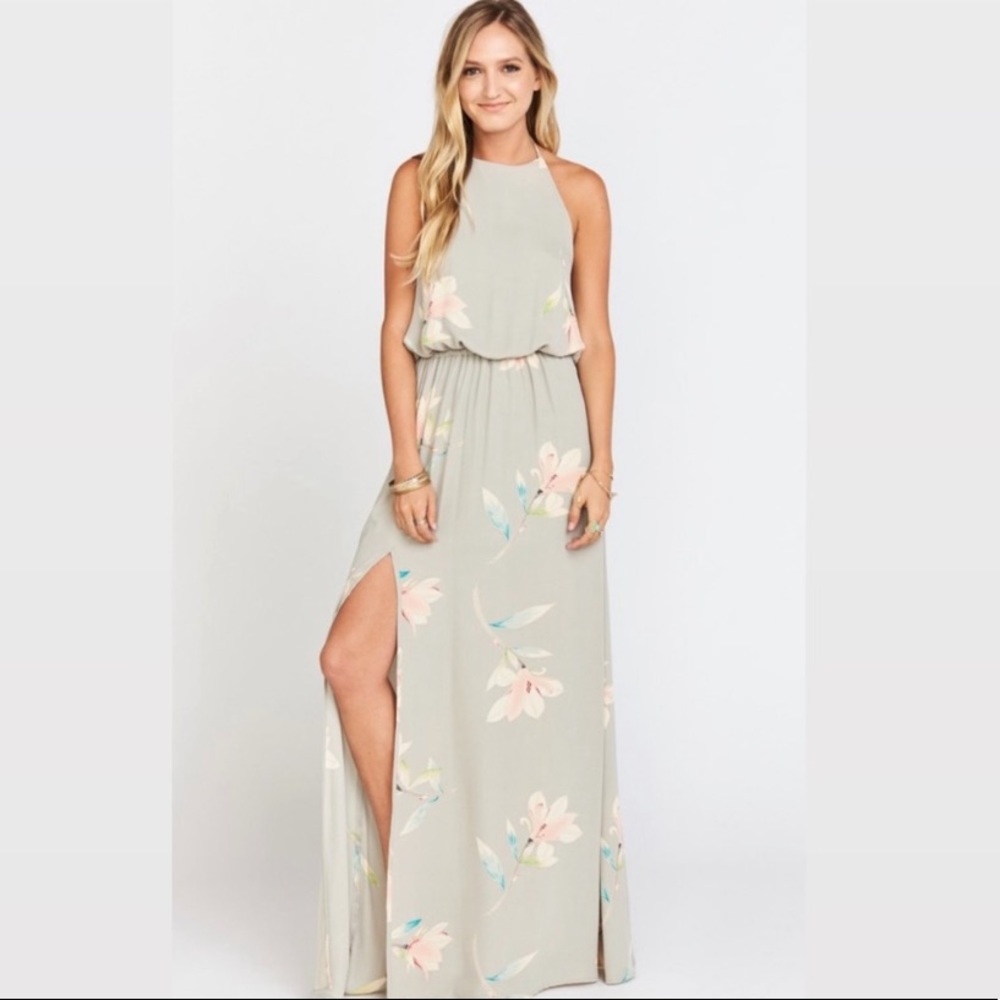 Show Me Your Mumu Heather Halter Maxi Dress